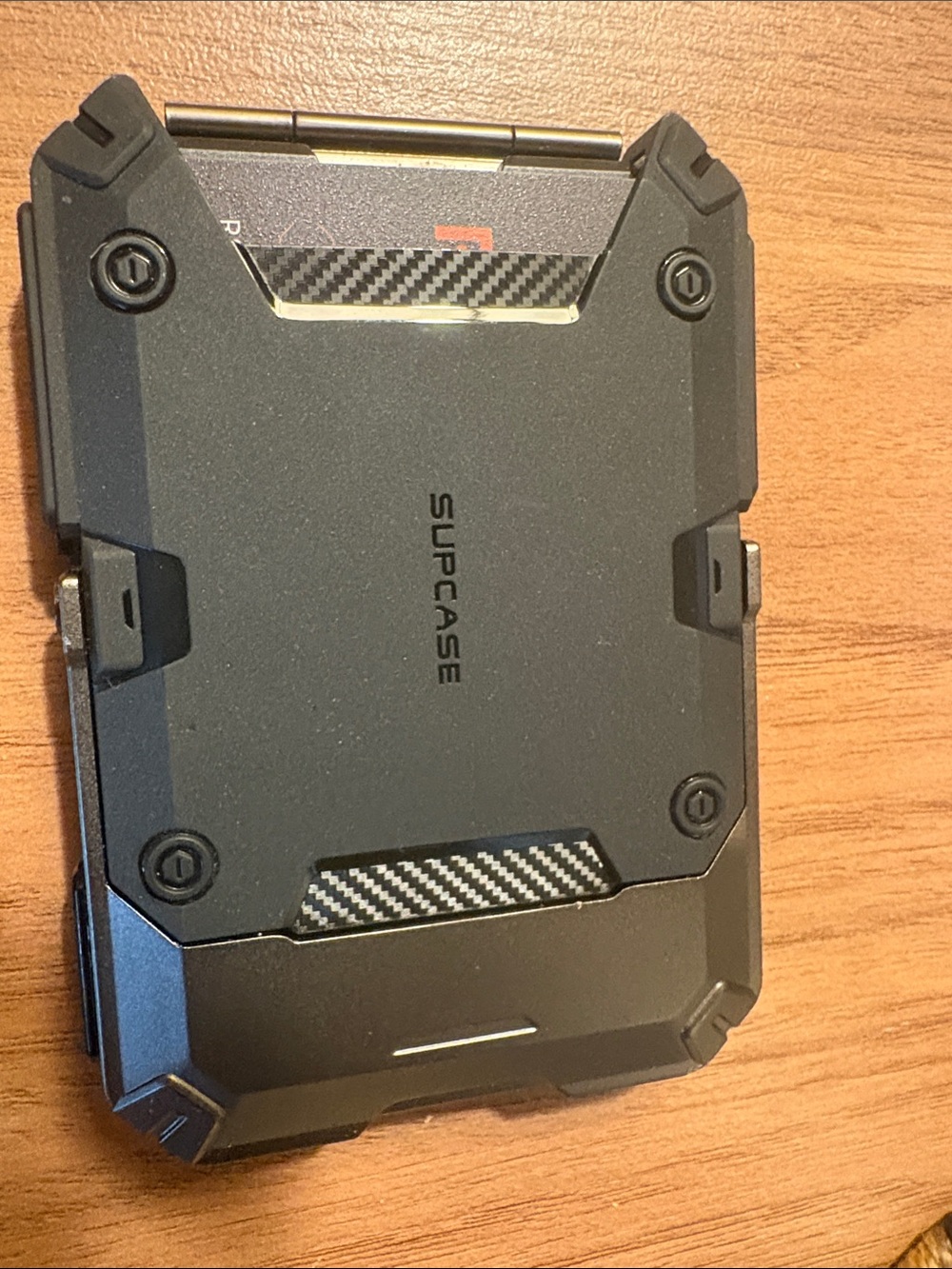 SUPCASE Rugged Black Protective wallet, attached to phone, durable, NWT